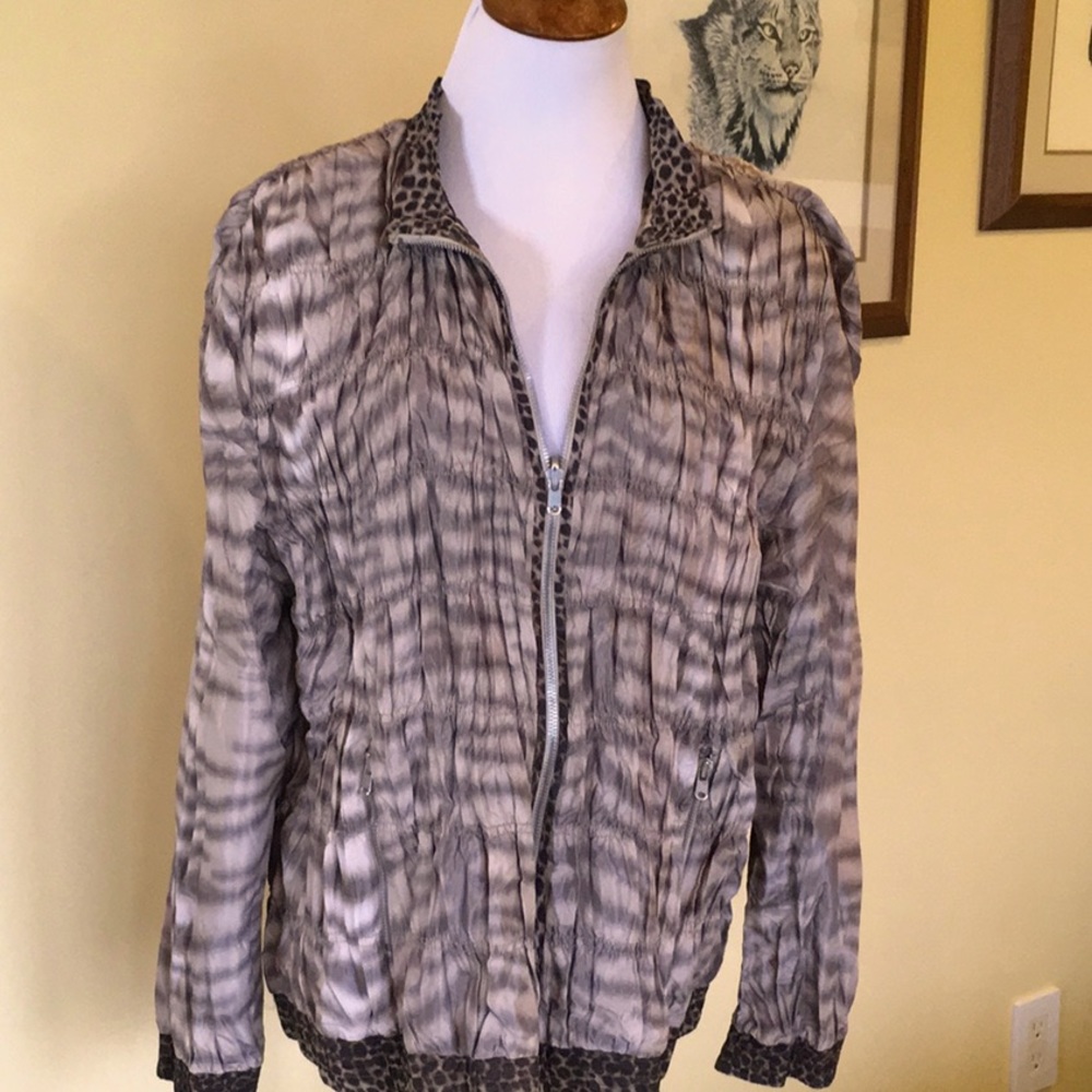 Chico’s animal print jacket, like new!